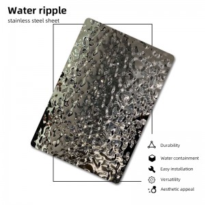OEM/ODM sliver black small wave water ripple sheet – hermes steel