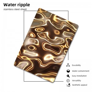 Water Ripple Stainless Steel Sheets For Ceiling Decoration