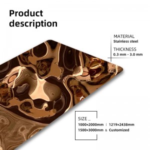 copper gold stainless steel water ripple sheet – Hermes steel