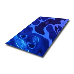 Water corrugated stainless steel plate – 304 blue water ripple stainless steel sheet – Hermes steel