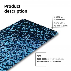 blue small wave water ripple finish stainless steel sheet – hermes steel
