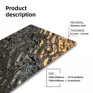 304 water ripple stainless steel decorative sheet 4X8 Mirror Stamped 3D Design Metal Sheet for Ceiling Wall Panel Decoration