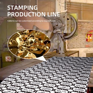 PVD color copper golden mirror decorative stainless steel stamped sheet 304 water ripple stainless steel sheet for Wall Panel Ceiling Decoration