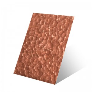 Wall Panel Hammered Finish Decorative Sheet 304 316 410 430 Hammered Stainless Steel Sheet for Wall Cladding