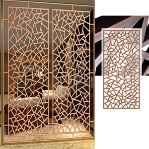 SS new design pattern 201 304 316l titanium gold hairline stainless steel gold screen new material for interior decoration