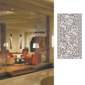 Customized Interior Decor Design Laser Cut Hindi Kinakalawang Na Asero Salas Kusina Partition-HM-PT016