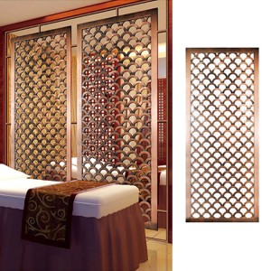 Living Room Partition Screen kinakalawang na asero Black Color Panel-HM-PT027