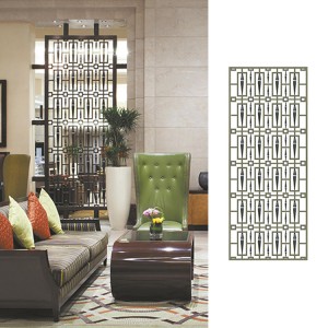 Living Room Partition Screens Stainless Steel Black Color Panel-HM-PT027