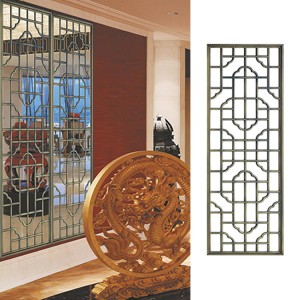 Disesuaikan Decor Interior Design Laser Cut keluli tahan karat Ruang Tamu Dapur Partition-HM-PT016