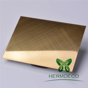 Hot Plate 304 Stainless Steel Sheet Cross Hairline Finish-HM-CH002