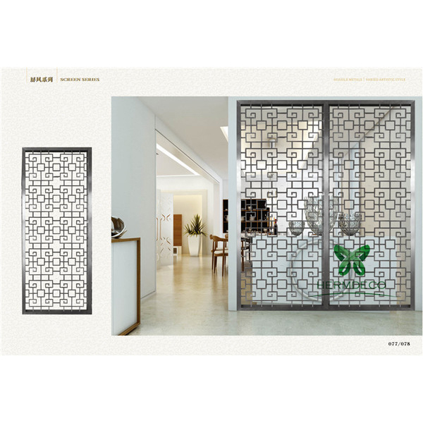 Reliable Supplier Laminate Steel -
 Stainless Steel Room PartitionDivider Screen Panel-HM-PT008 – Hermes Steel
