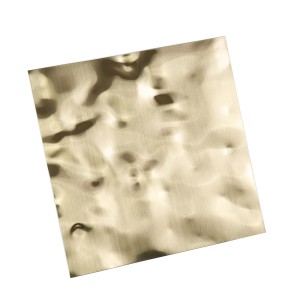 customizable size pvd coated gold water ripple stamped stainless steel sheet