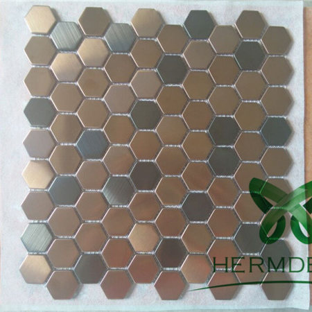 PriceList for 200 Series Stainless Steel Strips -
 Stainless Steel Figured Brick Metal Mosaic Tile-HM-MS042 – Hermes Steel