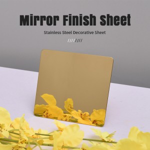 PVD Colored Stainless Steel No.8 Mirror Finish Sheet champagne gold mirror stainless steel sheet