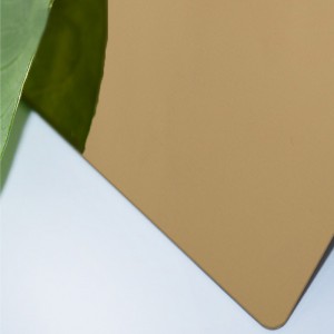PVD Colored Stainless Steel No.8 Mirror Finish Sheet champagne gold mirror stainless steel sheet