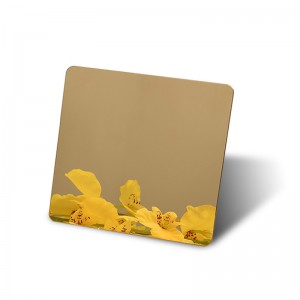 PVD Colored Stainless Steel No.8 Mirror Finish Sheet champagne gold mirror stainless steel sheet