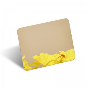 PVD Colored Stainless Steel No.8 Mirror Finish Sheet champagne gold mirror stainless steel sheet
