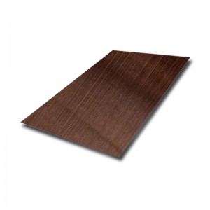 rose red brushed finsh stainless steel sheets – 304 hairline stainless steel plate