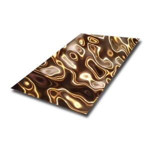 copper water ripple stainless steel sheet stamped finish decorative stainless steel sheet – Hermes steel