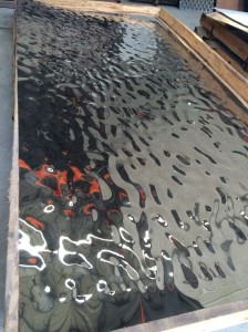 mirror black titanium stainless steel water ripple sheet