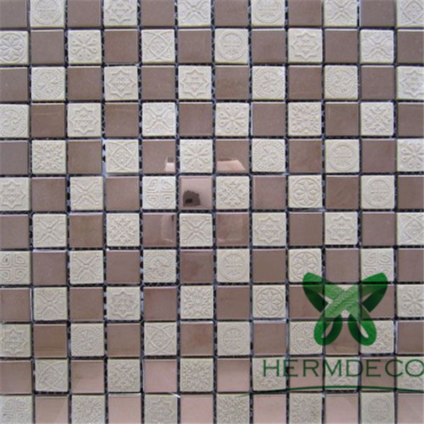 IOS Certificate Embossed Pattern Stainless Steel -
 Mosaic Stainless Steel Sheet For Wall-HM-MS020 – Hermes Steel