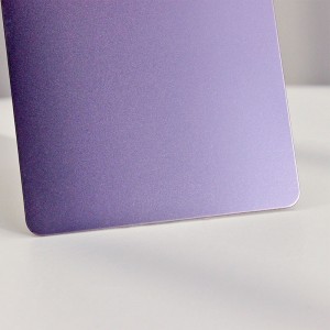 201 304 Bead Blasted Stainless Steel Sheet Decorative Metal Plate Purple Sand Blasted Stainless Steel Sheet for Wall Decoration