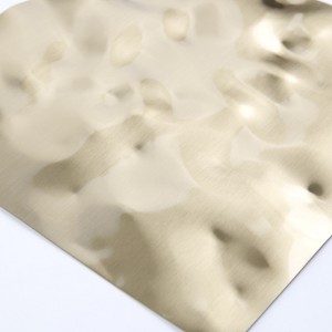 customizable size pvd coated gold water ripple stamped stainless steel sheet