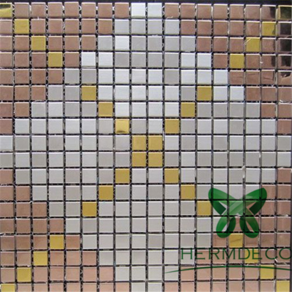Good Quality Sand Blasted Finish 0.4Mm Stainless Steel Sheet Mosaic-HM-MS017
