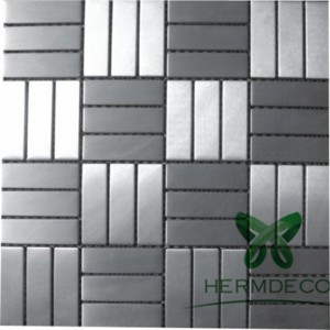 Hot sale Factory Golden Mirror Stainless Steel Sheet -
 Metallic Glass Mosaic Tile Stainless Steel For Household Bathroom-HM-MS013 – Hermes Steel