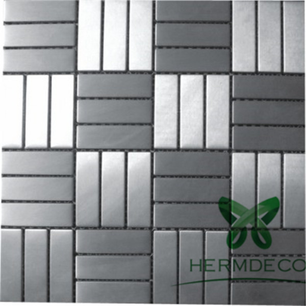 2018 Latest Design Sandblast Stainless Steel Sheet -
 Metallic Glass Mosaic Tile Stainless Steel For Household Bathroom-HM-MS013 – Hermes Steel