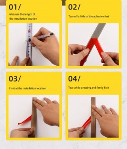 201 304 Stainless Steel Self-adhesive Flat Trim Mirror Strips Stainless Steel Self-adhesive Decorative Strip