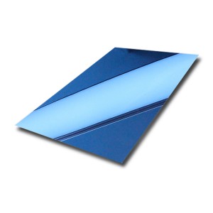 Mirror Polished Stainless Steel-Sapphire blue 304 grade color stainless steel plate-Hermes steel