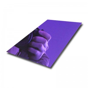 purple mirror colored stainless steel sheet-304 mirror stainless steel sheet suppliers-Hermes steel