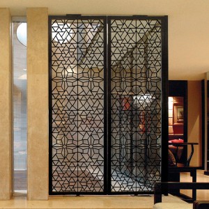 New Design Art Stainless Steel Gold Black Bronze Color Metal Room Welding Divider Partition for Architect Decoration