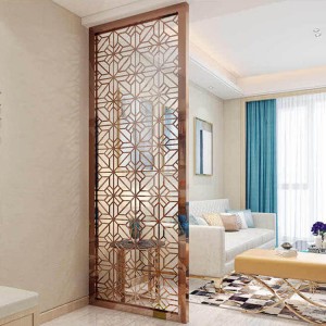Custom 201 304 Brushed Color Stainless Steel Screen Living Room Office Hotel Partition
