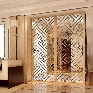 201 304 316 316L Titanium Gold Hotel Art Outdoor Stainless Steel Metal Divider Stainless Steel Hotel Partition for Sale