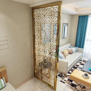 New Pattern 201 304 316 Rose Gold Stainless Steel Metal Surface Partition Room Divider for House Partition Decoration