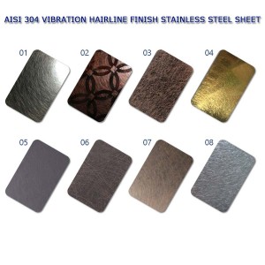 Free sample stainless steel 201 304 vibration stainless steel color sheet stain vibration color sheet for sale
