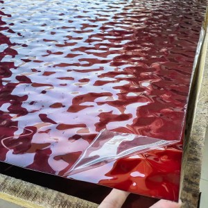 304 Stamping Finish PVD Color Coating Red Water Ripple Stainless Steel Sheets
