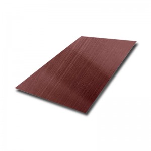 Purple Hairline Stainless Steel Sheet 304 Stainless Steel Plate Decorative Color Sheet