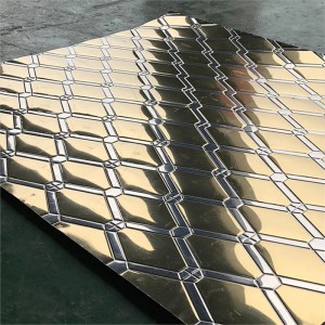 201 304 stainless steel sheet bar counter decorative metal sheets double color mirror stamped color sheet