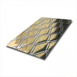 201 304 stainless steel sheet bar counter decorative metal sheets double color mirror stamped color sheet