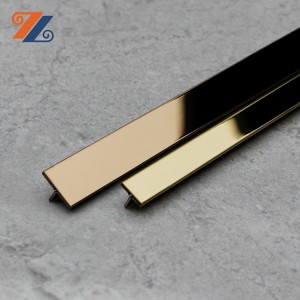 Decorative Muti-Color Metal Trim T Profile For Wall Or Floor Trimmings Stainless Steel T Shape
