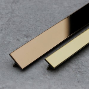 ASTM 304 316 Rose Gold Hairline Stainless Steel Metal Surface T Channel Profile for Decoration to Middld East