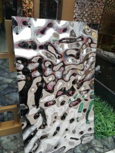 201 304 PVD color sliver mirror water ripple panels water ripple stainless steel sheet