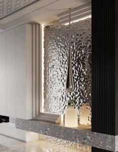 Decorative stainless steel sheet sliver water ripple metal sheet