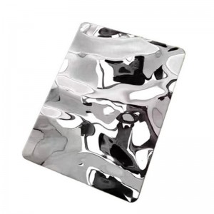 silver small water corrugated stainless steel sheet for decorative ceilings and wall panels