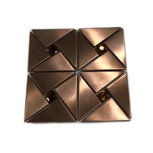 Unique Design Premium Mosaic Stainless Steel Rose Gold Backsplash Wall Tiles