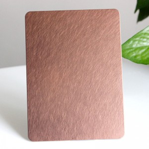 Copper Stainless Steel Brushed Plate Aisi 304 Color Stainless Steel Sheet 0.3Mm Stainless Steel Colour Metal Sheet