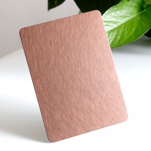 Copper Stainless Steel Brushed Plate Aisi 304 Color Stainless Steel Sheet 0.3Mm Stainless Steel Colour Metal Sheet